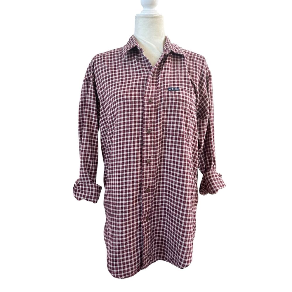 Chaps x Ralph Lauren Vintage Single Stitch Red Plaid 100% Cotton Button Down